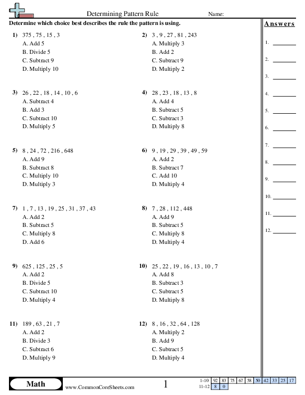 News & Updates - Multiple Choice + , - , × , ÷ worksheet